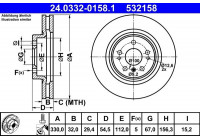 Brake Disc PowerDisc 24.0332-0158.1 ATE