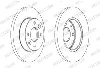 Brake Disc PREMIER Coat+ disc DDF055C Ferodo