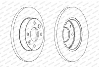 Brake Disc PREMIER Coat+ disc DDF055C Ferodo
