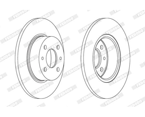 Brake Disc PREMIER Coat+ disc DDF066C Ferodo, Image 2