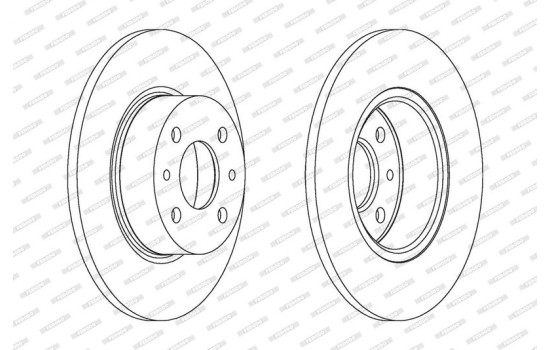 Brake Disc PREMIER Coat+ disc DDF066C Ferodo
