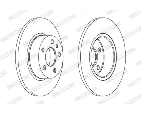 Brake Disc PREMIER Coat+ disc DDF067C Ferodo, Image 2