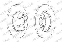 Brake Disc PREMIER Coat+ disc DDF067C Ferodo