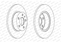 Brake Disc PREMIER Coat+ disc DDF067C Ferodo