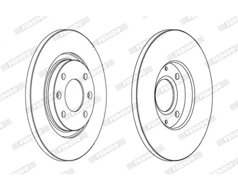 Brake Disc PREMIER Coat+ disc DDF1000C Ferodo, Image 2