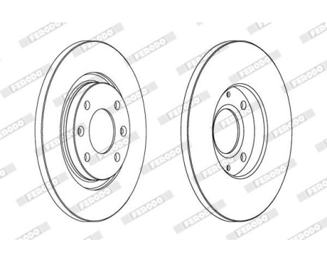 Brake Disc PREMIER Coat+ disc DDF1000C Ferodo