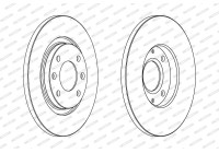 Brake Disc PREMIER Coat+ disc DDF1000C Ferodo