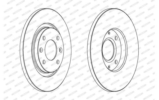 Brake Disc PREMIER Coat+ disc DDF1000C Ferodo