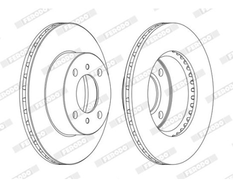 Brake Disc PREMIER Coat+ disc DDF1005C Ferodo, Image 2