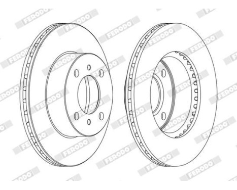 Brake Disc PREMIER Coat+ disc DDF1005C Ferodo