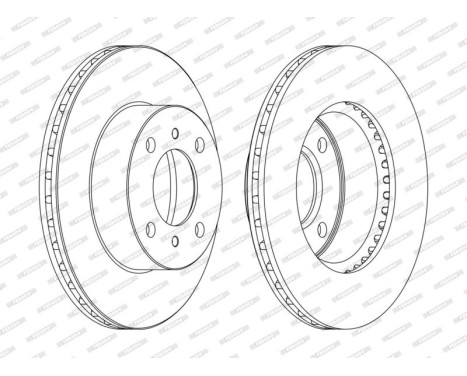 Brake Disc PREMIER Coat+ disc DDF1005C Ferodo, Image 2