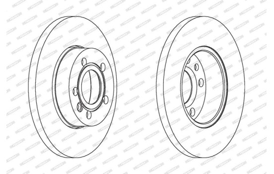 Brake Disc PREMIER Coat+ disc DDF1011C Ferodo, Image 2