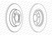 Brake Disc PREMIER Coat+ disc DDF1012C Ferodo