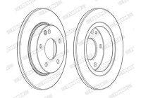 Brake Disc PREMIER Coat+ disc DDF1034C Ferodo