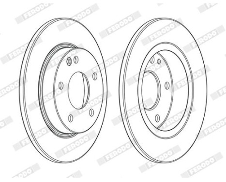 Brake Disc PREMIER Coat+ disc DDF1034C Ferodo, Image 2