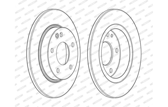 Brake Disc PREMIER Coat+ disc DDF1034C Ferodo, Image 2