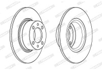 Brake Disc PREMIER Coat+ disc DDF1035C Ferodo