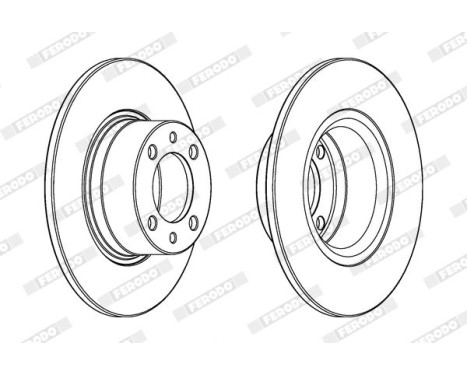 Brake Disc PREMIER Coat+ disc DDF1035C Ferodo