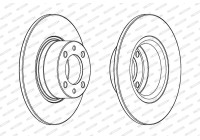 Brake Disc PREMIER Coat+ disc DDF1035C Ferodo