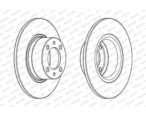 Brake Disc PREMIER Coat+ disc DDF1035C Ferodo