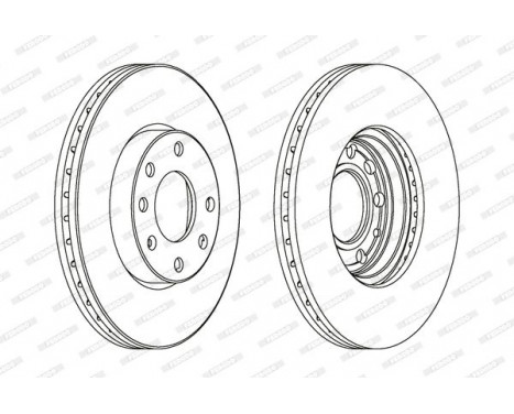 Brake Disc PREMIER Coat+ disc DDF1041C Ferodo