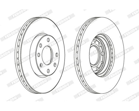 Brake Disc PREMIER Coat+ disc DDF1041C Ferodo, Image 2