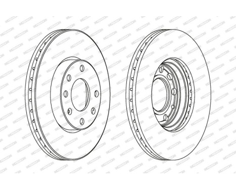 Brake Disc PREMIER Coat+ disc DDF1041C Ferodo