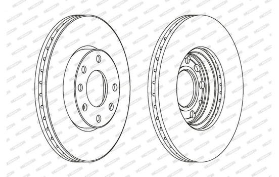 Brake Disc PREMIER Coat+ disc DDF1041C Ferodo