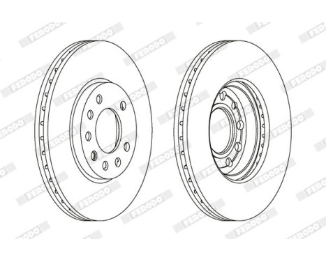 Brake Disc PREMIER Coat+ disc DDF1042C Ferodo, Image 2