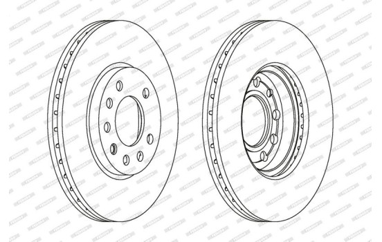 Brake Disc PREMIER Coat+ disc DDF1042C Ferodo