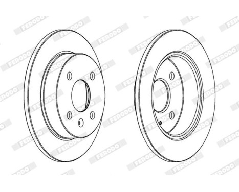 Brake Disc PREMIER Coat+ disc DDF1043C Ferodo