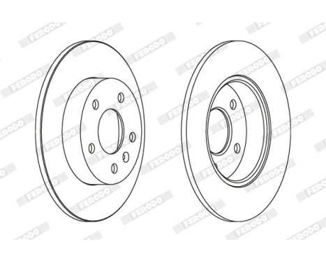 Brake Disc PREMIER Coat+ disc DDF1044C Ferodo, Image 2