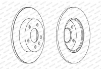 Brake Disc PREMIER Coat+ disc DDF1044C Ferodo