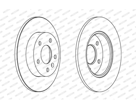 Brake Disc PREMIER Coat+ disc DDF1044C Ferodo