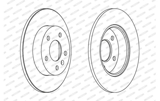 Brake Disc PREMIER Coat+ disc DDF1044C Ferodo