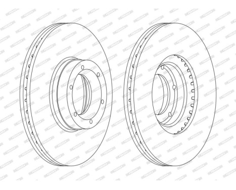 Brake Disc PREMIER Coat+ disc DDF1067C Ferodo, Image 2