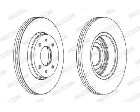 Brake Disc PREMIER Coat+ disc DDF1068C Ferodo