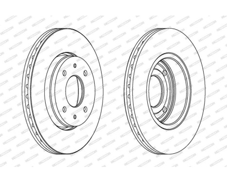 Brake Disc PREMIER Coat+ disc DDF1068C Ferodo