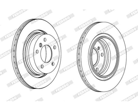 Brake Disc PREMIER Coat+ disc DDF1073C Ferodo, Image 2