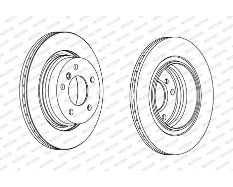 Brake Disc PREMIER Coat+ disc DDF1073C Ferodo
