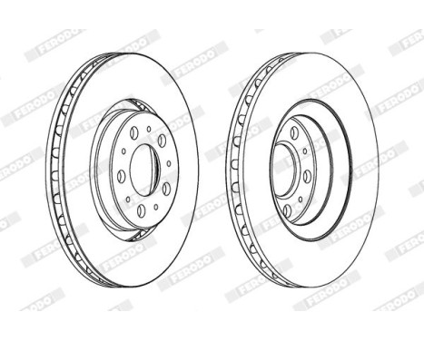 Brake Disc PREMIER Coat+ disc DDF1078C Ferodo, Image 2