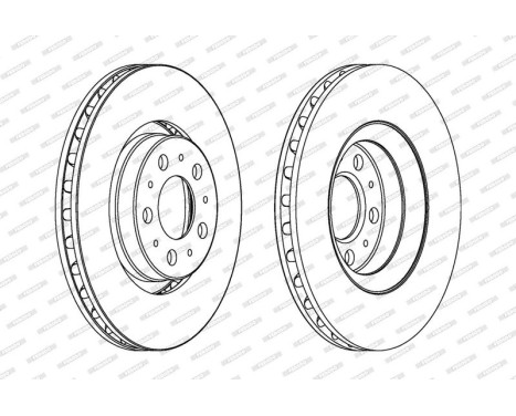 Brake Disc PREMIER Coat+ disc DDF1078C Ferodo, Image 2
