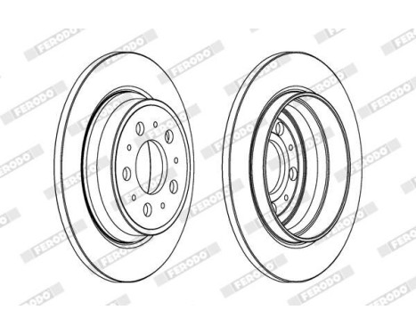 Brake Disc PREMIER Coat+ disc DDF1079C Ferodo, Image 2