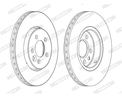 Brake Disc PREMIER Coat+ disc DDF1080C Ferodo