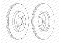 Brake Disc PREMIER Coat+ disc DDF1080C Ferodo