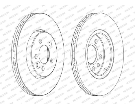 Brake Disc PREMIER Coat+ disc DDF1080C Ferodo