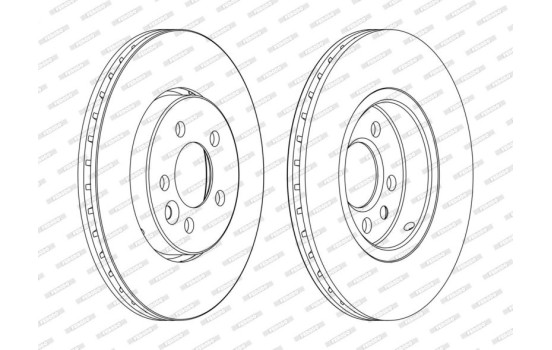 Brake Disc PREMIER Coat+ disc DDF1080C Ferodo