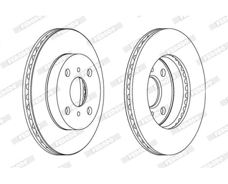 Brake Disc PREMIER Coat+ disc DDF1084C Ferodo