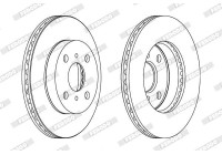 Brake Disc PREMIER Coat+ disc DDF1084C Ferodo