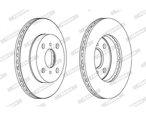Brake Disc PREMIER Coat+ disc DDF1084C Ferodo